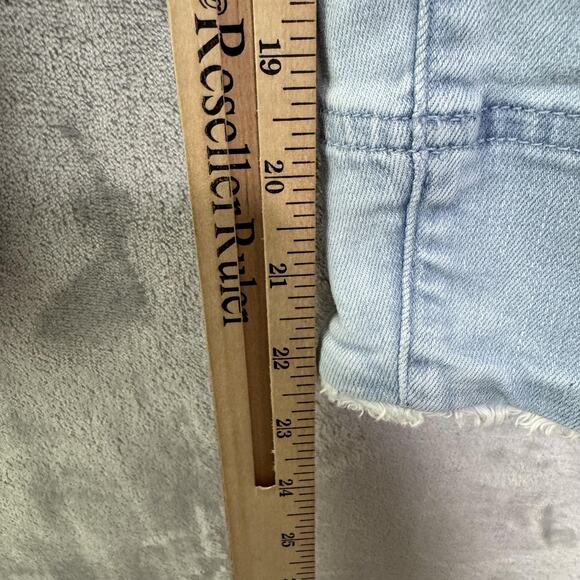 J Jill Jeans Women 16 Authentic Fit Cropped Stretch Raw Hem Denim Light Blue - Picture 11 of 12